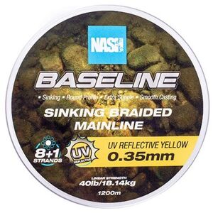 Nash splietaná šnúra highline extra supple braid uv yellow 1200 m - 0,35 mm 18,14 kg