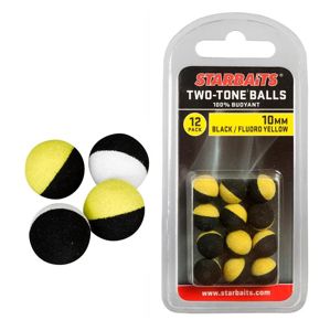 Starbaits plávajúce guličky two tones balls-10mm čierna / žltá (plávajúca gulička) 12ks