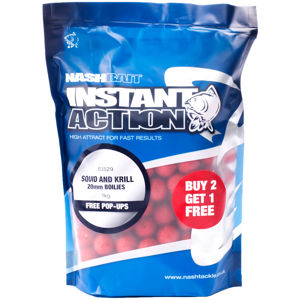 Nash boilies instant action squid and krill - 1 kg 12 mm