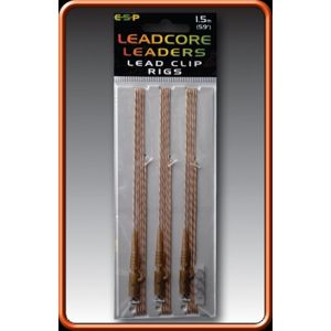 ESP Návazec Leadcore Lead Clip 1,5m Weedy Green
