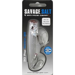 Savage gear wobler 3d minnow pop white flash-4,3 cm 4 g