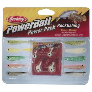 Berkley gumová nástraha powerbait sada rockfishing - 5 cm (10 ks+4x jig)