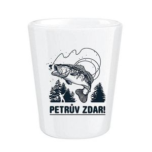 Bg porcelánový pohárik pre rybárov- petrův zdar