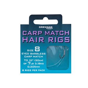 DRENNAN Carp Match Hair Rigs 16 to 4lb