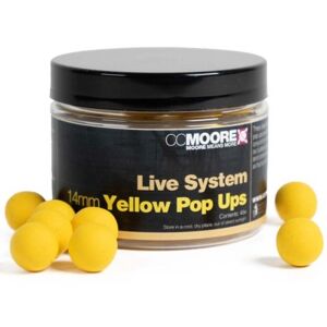 Cc moore plávajúce boilie live system yellow pop up 14 mm