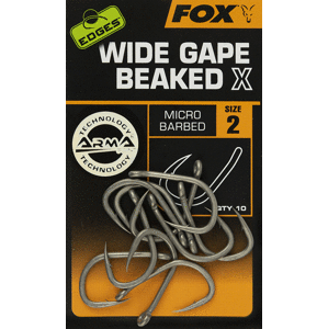 Fox háčky Edges Wide Gape Beaked X Hooks vel. 2, 10ks Micro Barbed