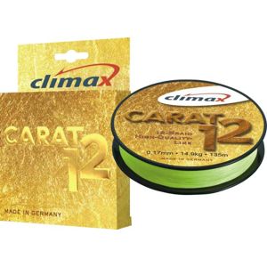 Climax splietaná šnúra carat 12 žltá 135 m - priemer 0,13 mm / nosnosť 9,5 kg