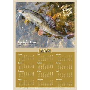 Črs nástenný kalendár jednolistý na rok 2024 (bez textu)