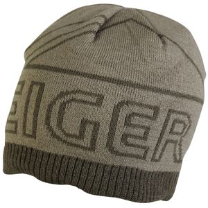 Eiger čiapka logo knitted hat with fleece olive green