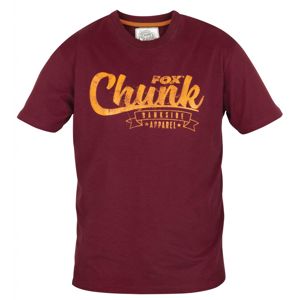 FOX Chunk T Shirt Burgundy / Orange - L