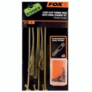 FOX SAFETY LEAD CLIPS RIGS & KWIK CHANGE SWIVELS, 3 ks