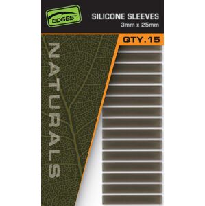Fox prevleky edges naturals silicone sleeves 15 ks 3x25 mm