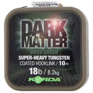 Korda šňůrka Dark Matter Tungsten Coated Braid Weed Green 25lb 10m
