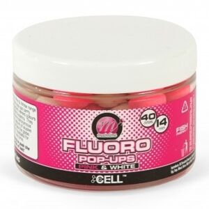 Mainline plávajúce boilie bright pink and white pop-ups cell 14 mm 150 ml