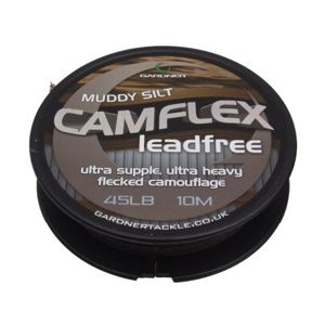 Gardner bezolovnatá šnúrka camflex leadfree 10 m - muddy silt - 45 lb