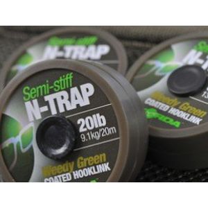 Korda šňůrka N-Trap Semi Stiff Weedy Green 20 lb