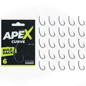 RidgeMonkey háčky Ape-X Curve Barbed Bulk Pack 25 ks vel.6