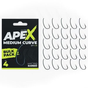 RidgeMonkey háčky Ape-X Medium Curve Barbed Bulk Pack 25 ks vel.4