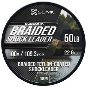 Sonik šnúra braided shock leader green 50 m 50 lb 22,6 kg