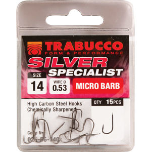 Trabucco háčiky silver specialist 15 ks-veľkosť 12