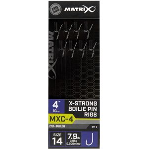 Matrix náväzec mxc-4 x-strong boilie pin rigs barbless 10 cm - size 14 0,20 mm