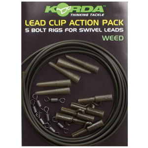 Korda náväzce kable leadcore leader hybrid lead clip 50 cm - weed