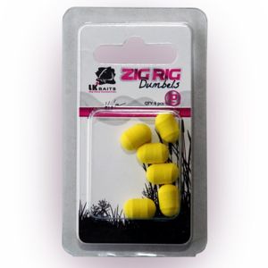 LK Baits ZIG RIG Dumbels Pop–Up – Yellow